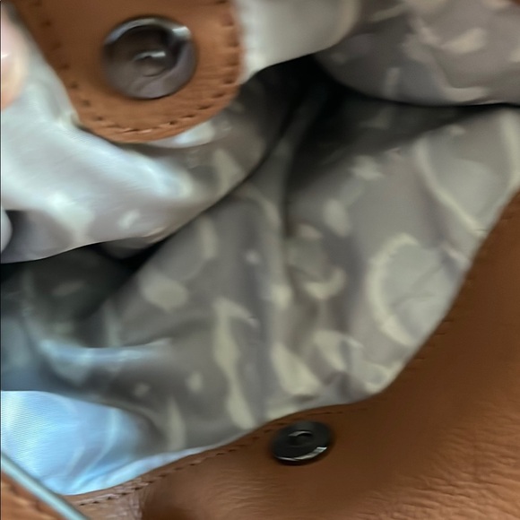 Aimee Kestenberg Tan Leather Backpack with Braided Trim - Picture 10 of 13